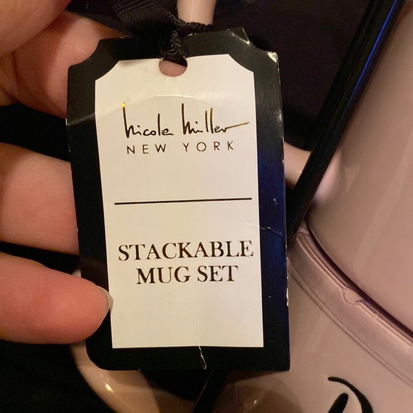 Stacking mug set,NWT, Rise & shine 4 piece set, glass/ceramic - Picture 2 of 14